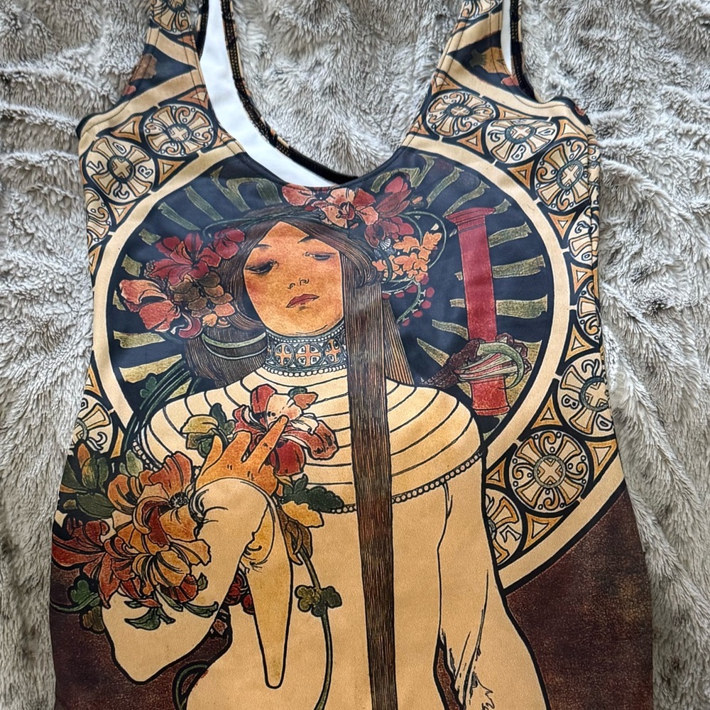 Blackmilk Cream and Brown Spaghetti Strap Bodycon Mini - Picture 2 of 2
